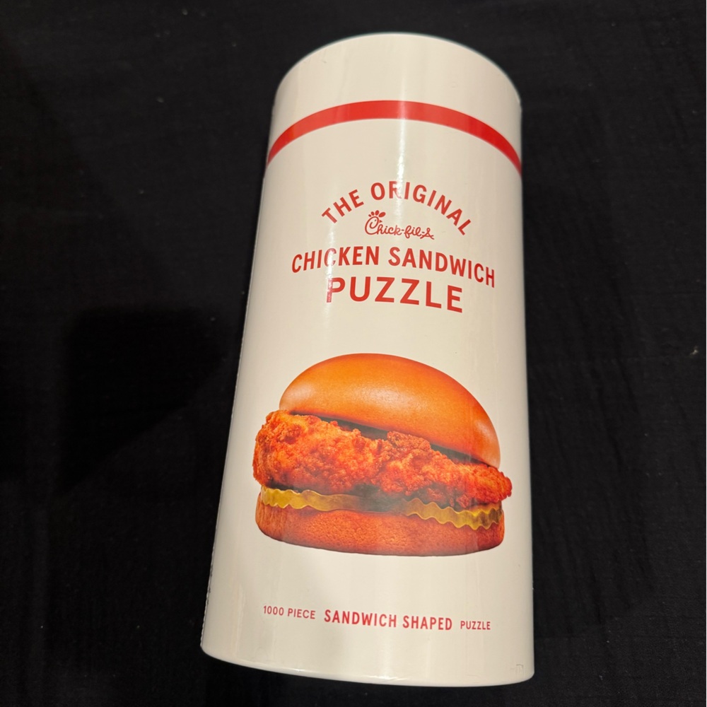 Chick-fil-A The Original Chicken Sandwich Puzzle❤️comes in a white tube to store